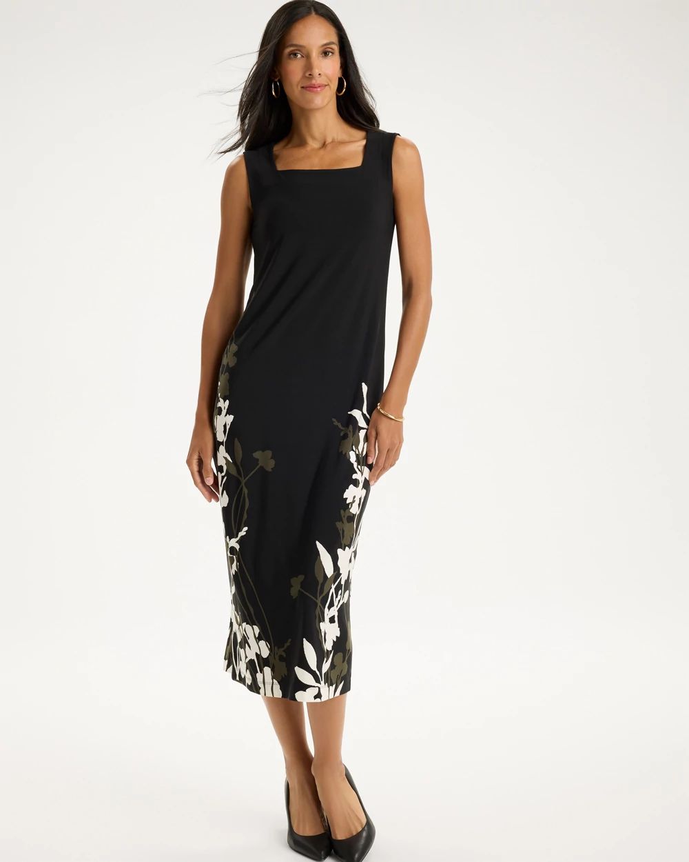 Travelers™ Knit Printed Midi Dress