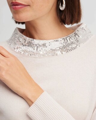 Black Label Cashmere Sequin Sweater