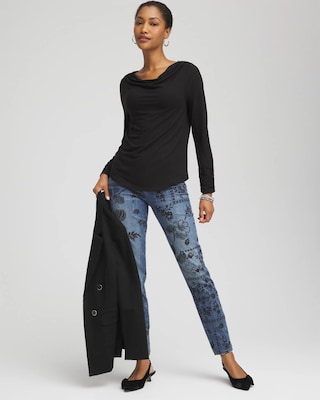 Cowlneck Long-Sleeved Tee click to view larger image.