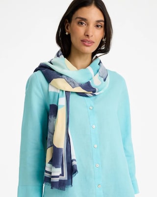 Artisanal Patch Oblong Scarf click to view larger image.