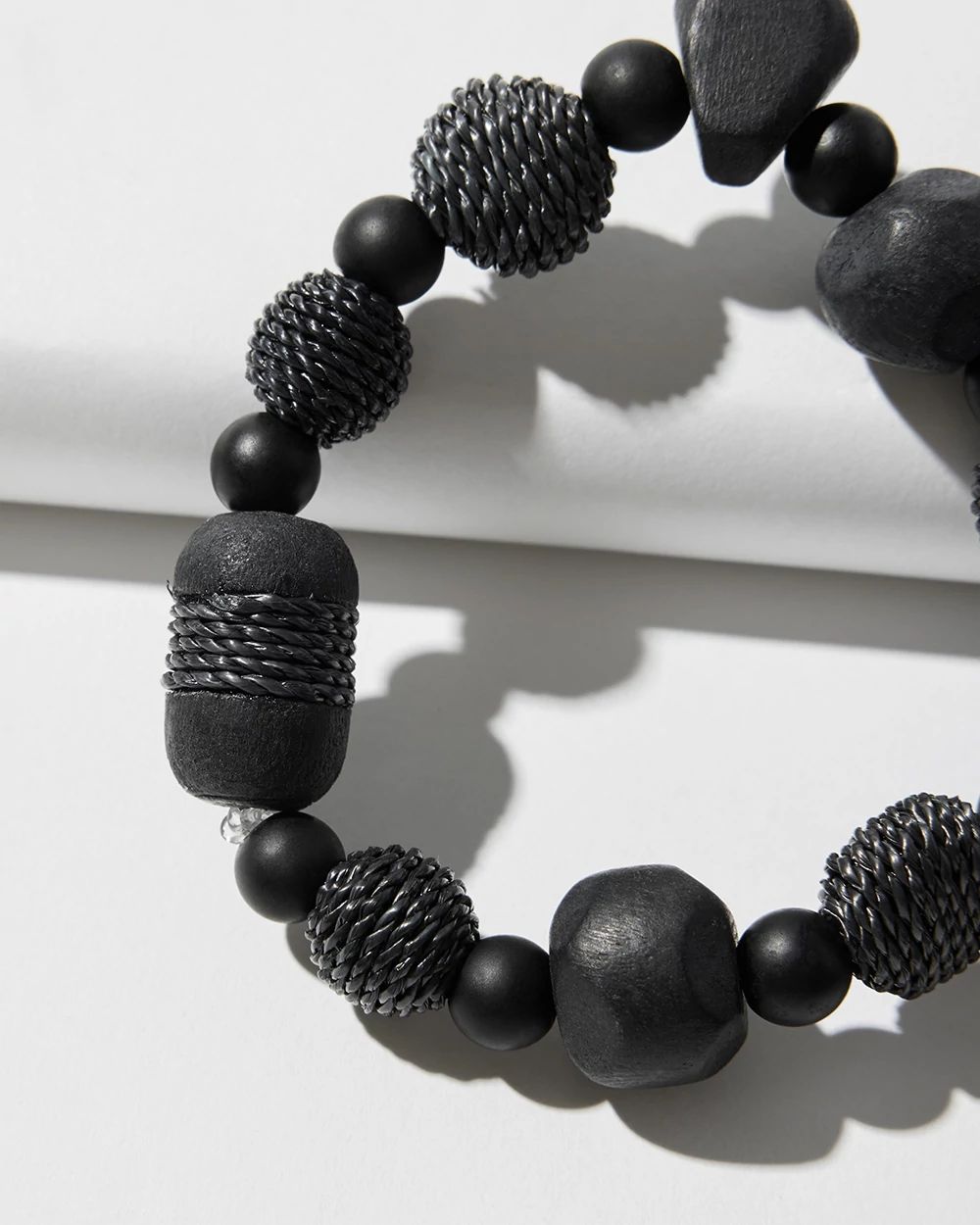 Black Stretch Bracelets Set