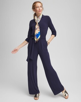 Belted Jersey Maxi Jumpsuit click to view larger image.