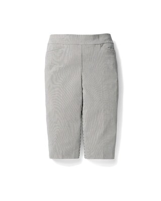 So Slimming Brigitte Pinstriped Slim Shorts- 13 Inch Inseam