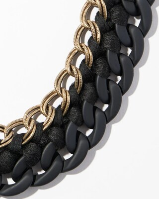 Black Links Collar Necklace