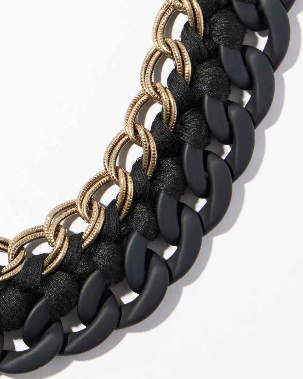 Black Links Collar Necklace