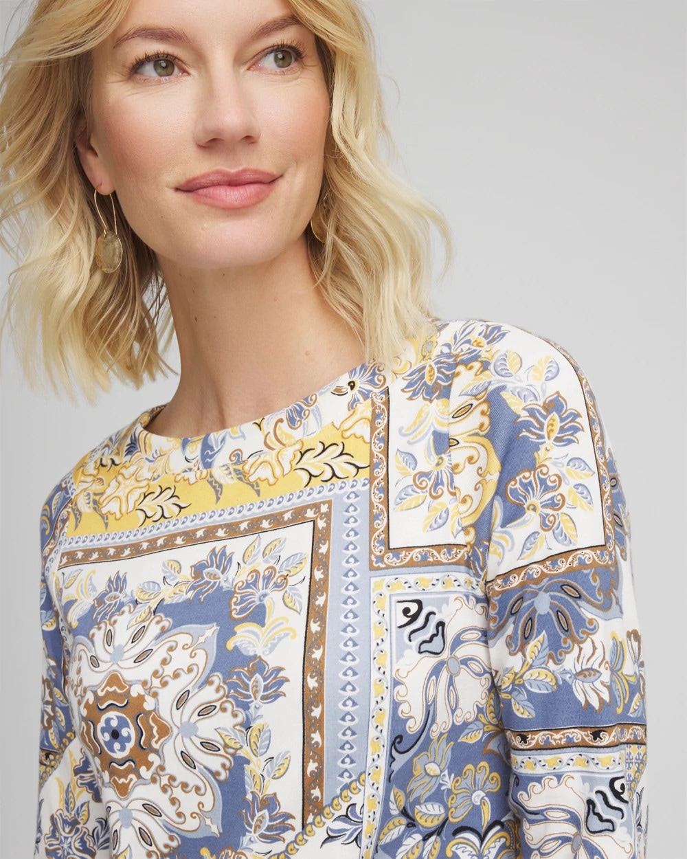 Stretch Cotton Boatneck Tunic