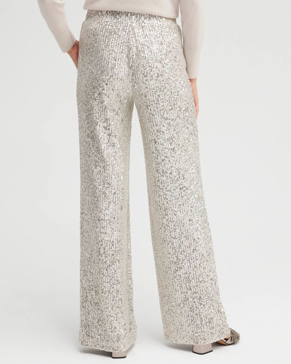 Black Label Sequin Wide Leg Pants click to view larger image.