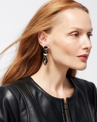 Animal Print Drop Earrings