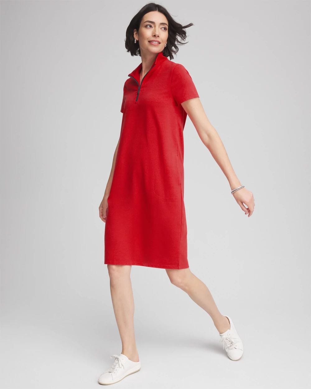 Zenergy® UPF Knit Half-Zip Dress