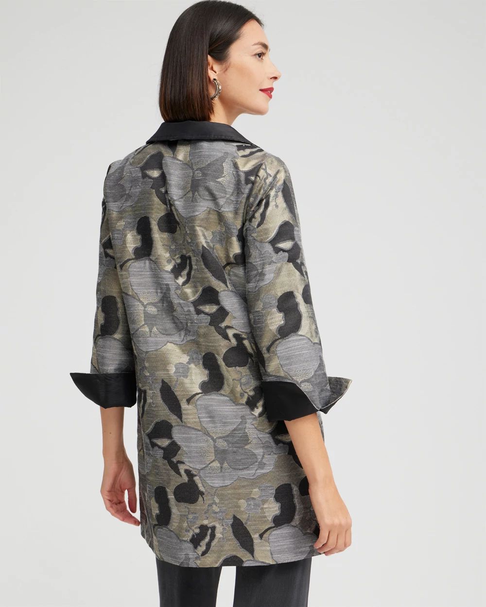 Travelers Collection Floral Jacquard Jacket