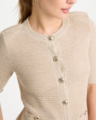 Metallic Lady Jacket Cardigan click to view larger image.