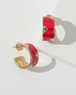 Red Hearts Front to Back Hoops