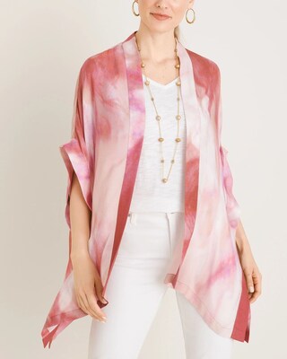 Tie-Dye Print Ruana Wrap