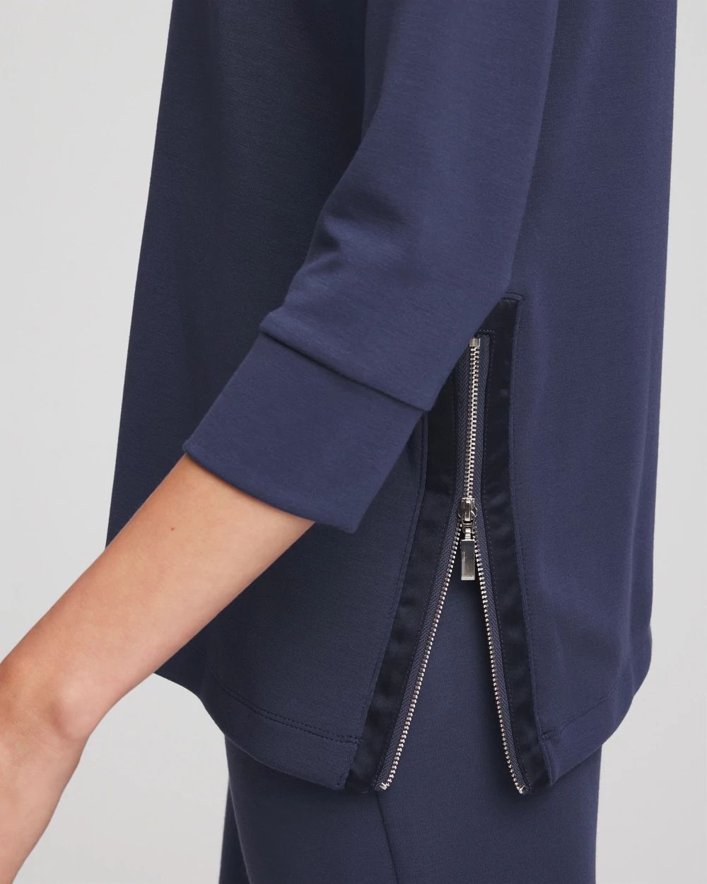 Zenergy® Scuba Satin-Trim Tunic