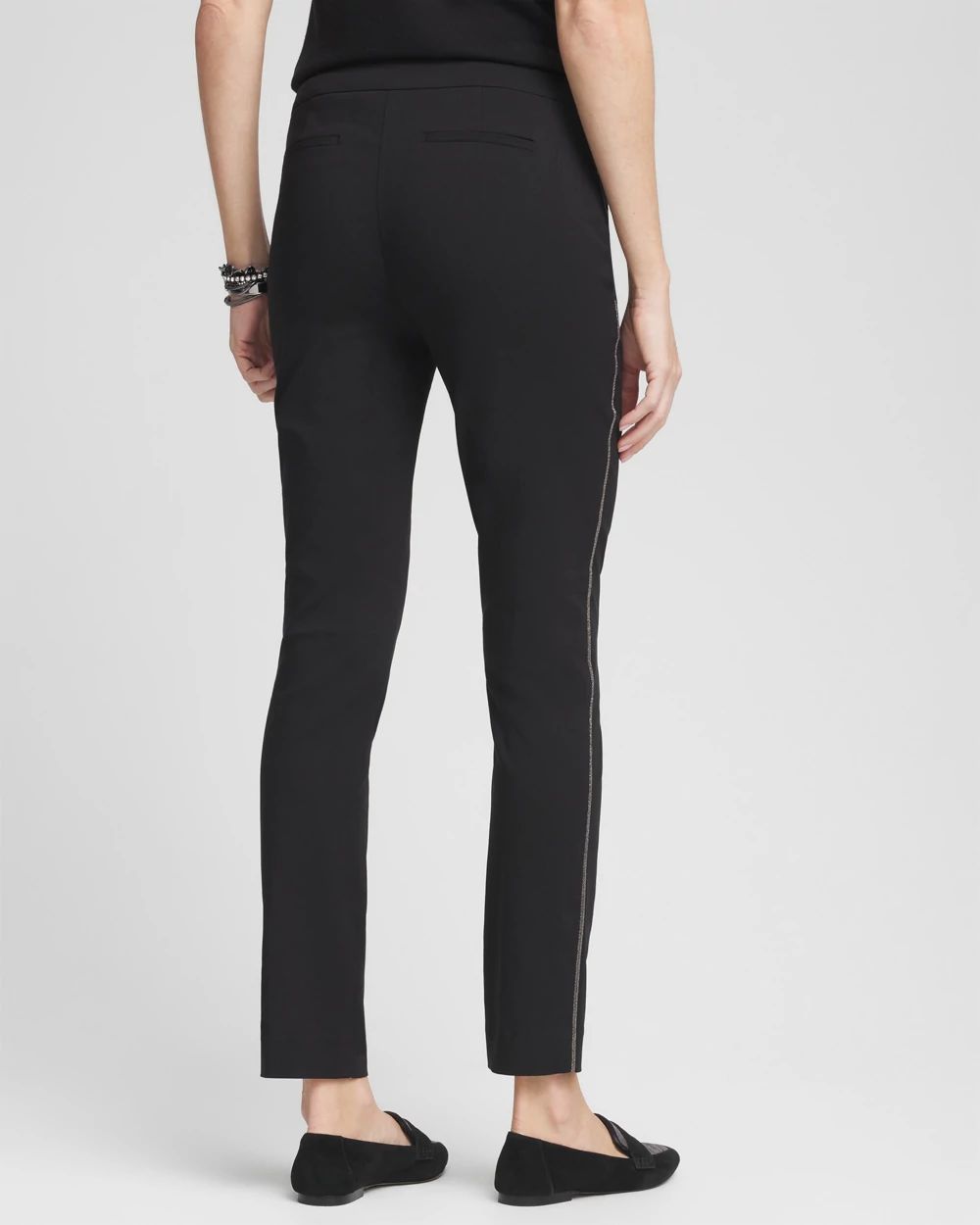 Brigitte Beaded Slim Ankle Pants click to view larger image.