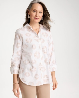 No Iron™ Stretch Stamped Shirt