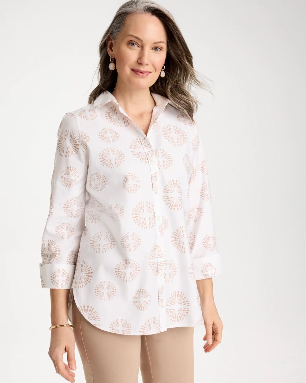 No Iron™ Stretch Stamped Shirt