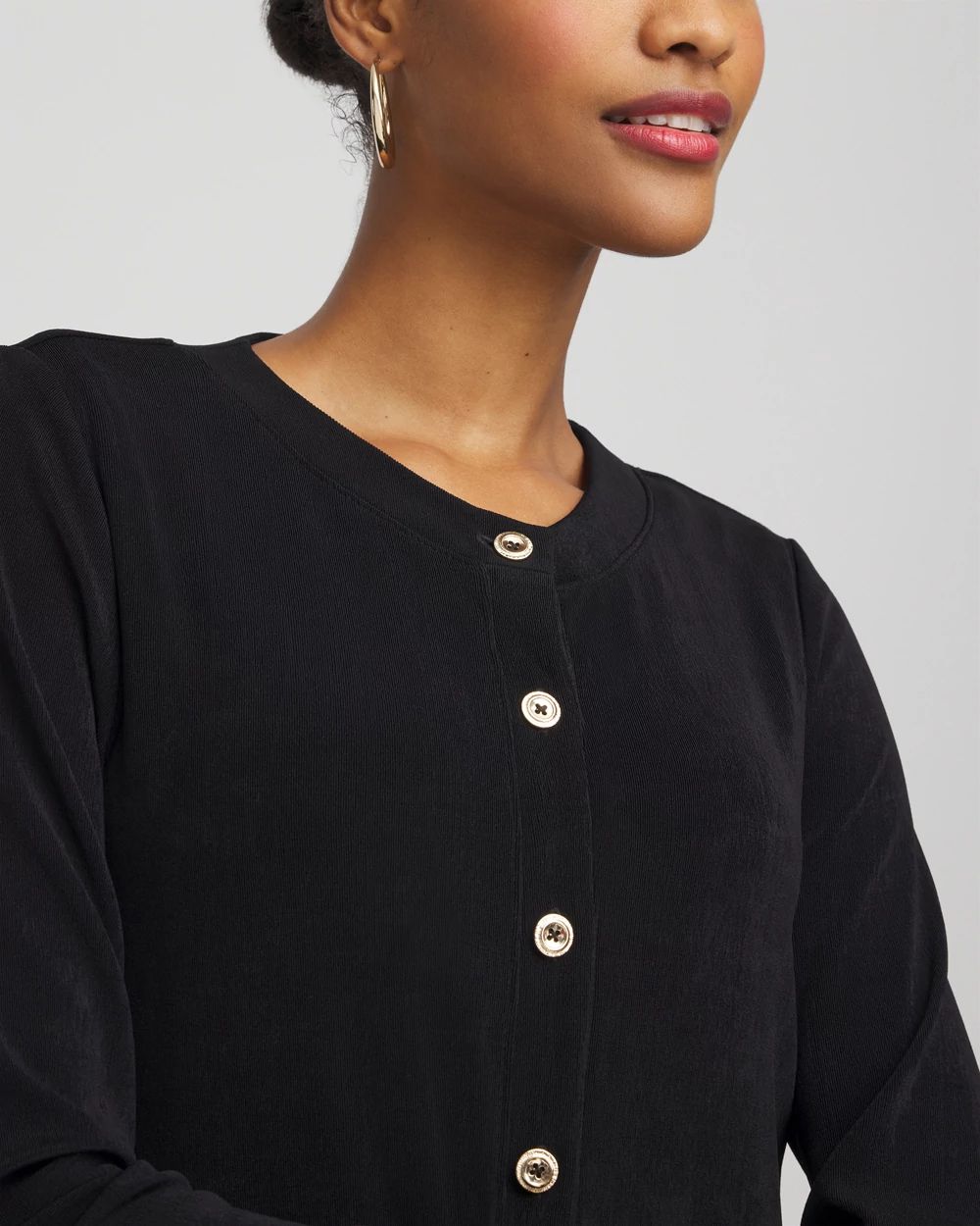 Travelers™ Collection Scoopneck Shirt Jacket click to view larger image.