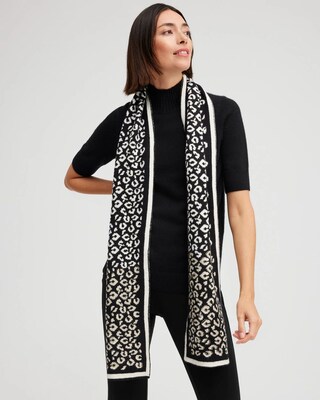 Jacquard Animal Print Scarf