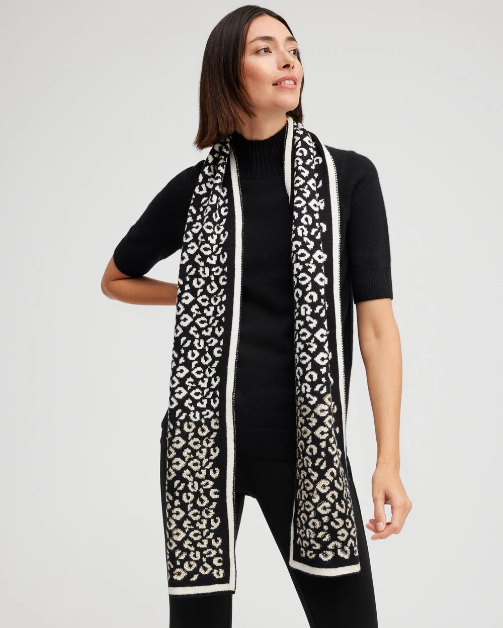 Jacquard Animal Print Scarf