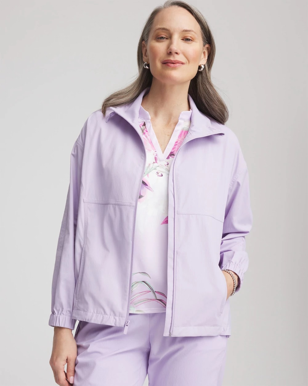 Zenergy® UPF Striped Jacket Chico's - Main Image