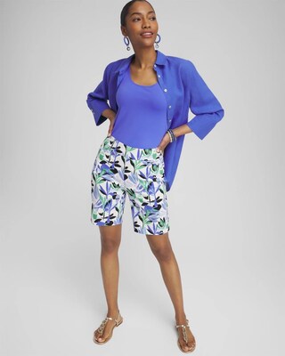 Brigitte 7" Tropical Print Shorts