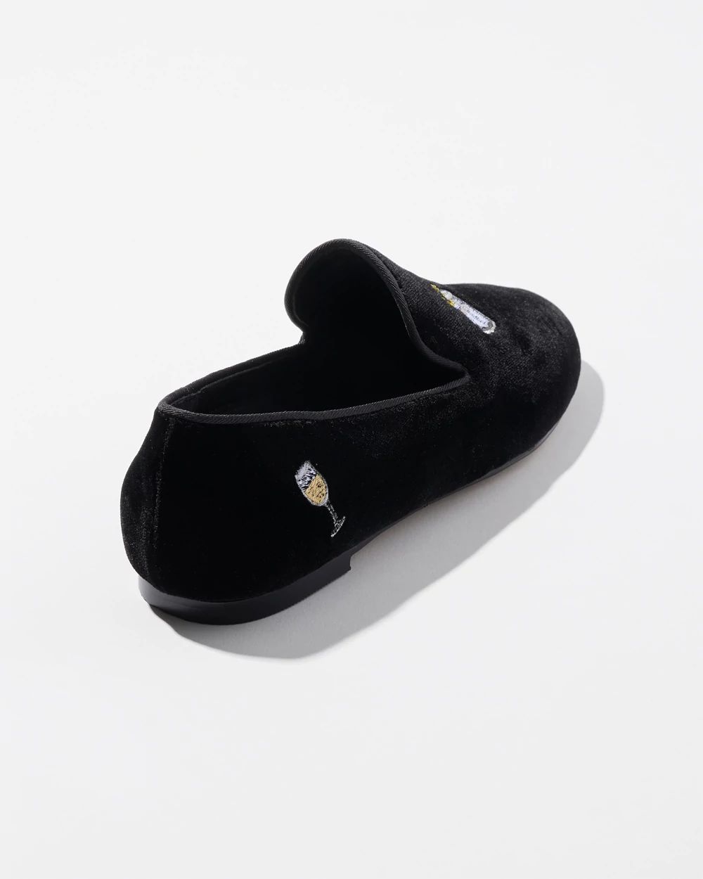 Velvet Embroidered Loafers