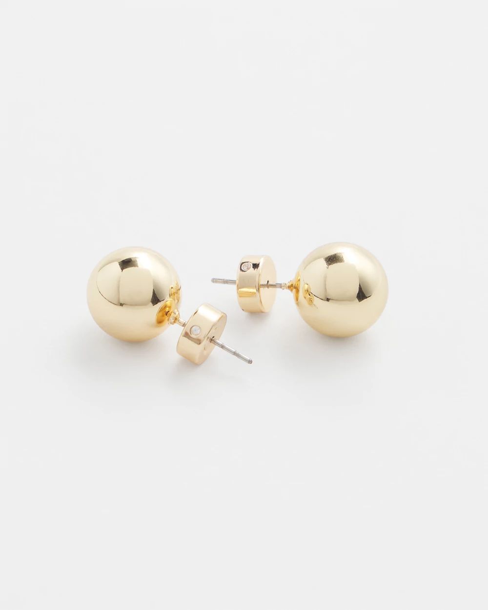 Gold Tone Stud Earrings click to view larger image.