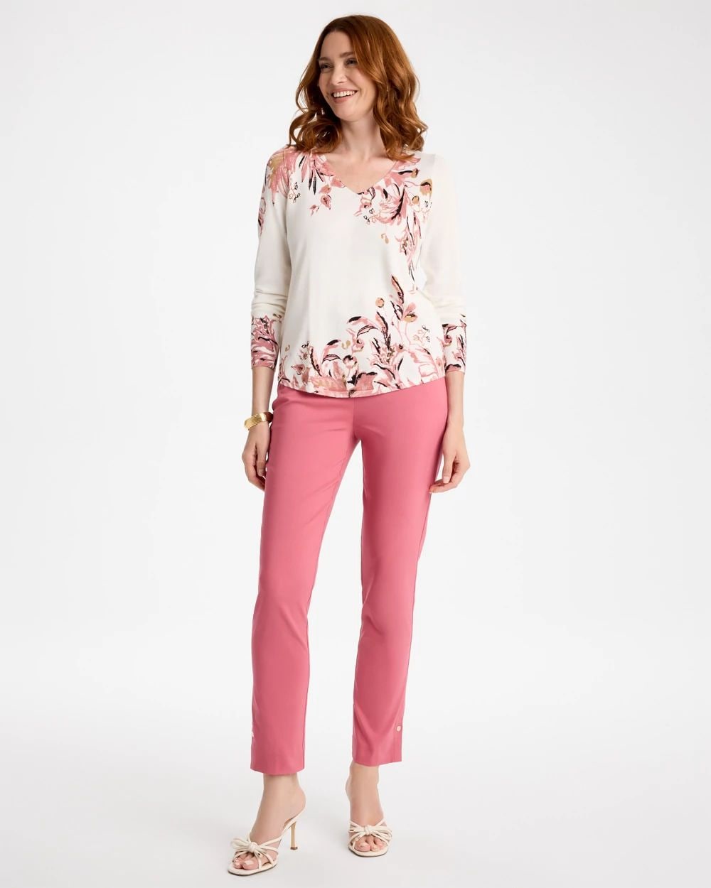 Brigitte™ Slim Button Hem Pants