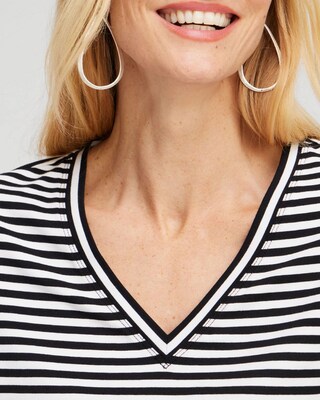 Stripe Perfect Elbow Sleeve Tee