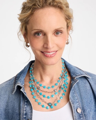 Multi-Strand Bib Necklace click to view larger image.