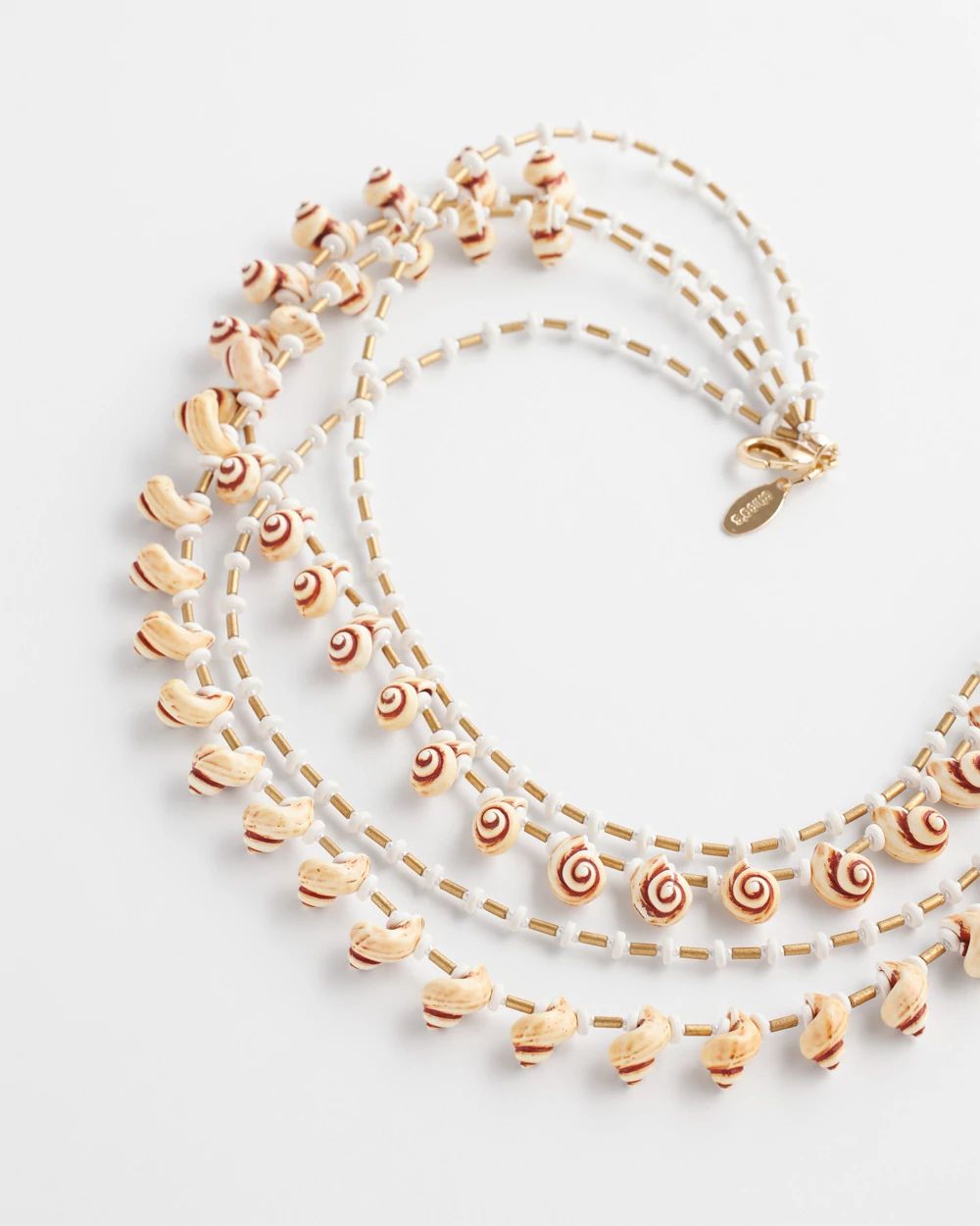 Multi-Strand Sundial Shell Necklace