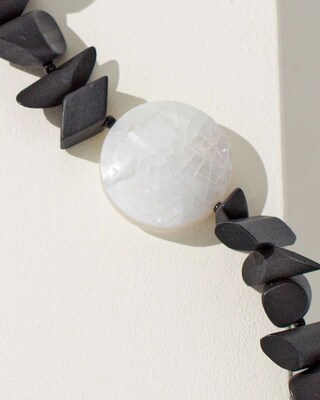 Wood and Mother of Pearl Necklace