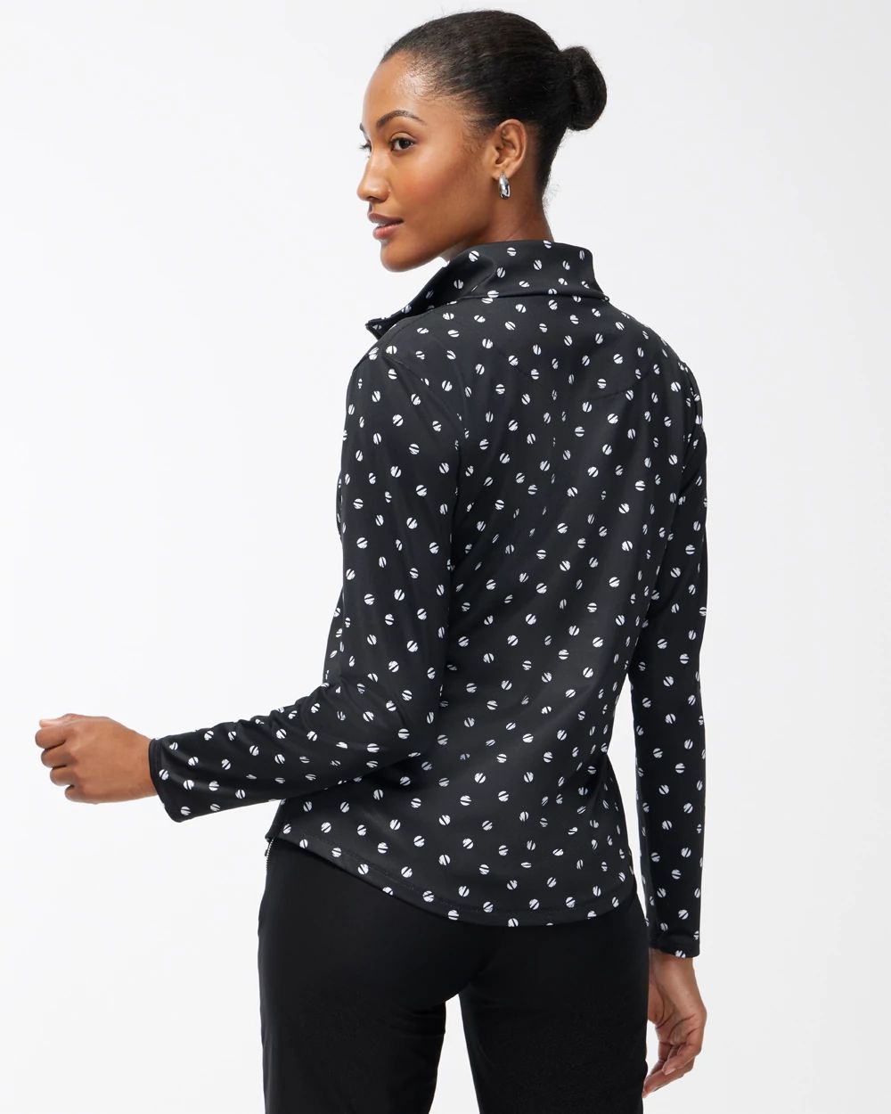 Zenergy UPF Dot Print Long Sleeve Top