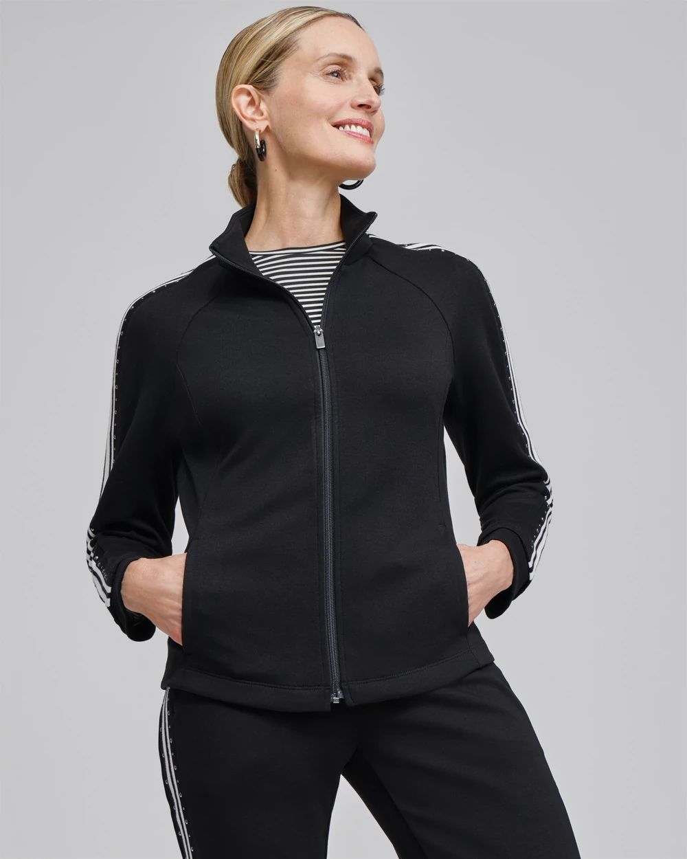 Zenergy® Studded Double Knit Jacket