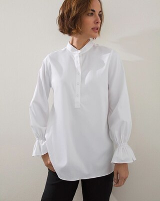 No-Iron Stretch Pullover Top