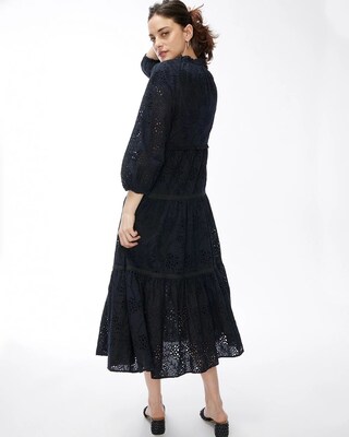 Ruffle Neck Tiered Dress