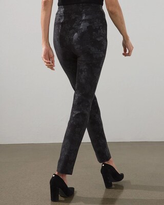 Brigitte Tonal Floral Slim Ankle Pants