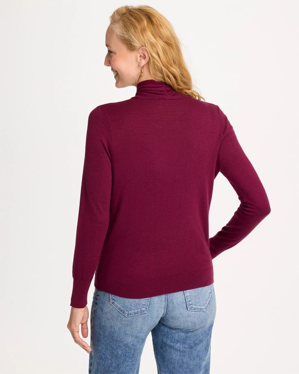 Tie-Neck Pullover Sweater click to view larger image.