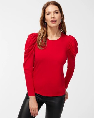 Touch of Cool Ruched Sleeve Top