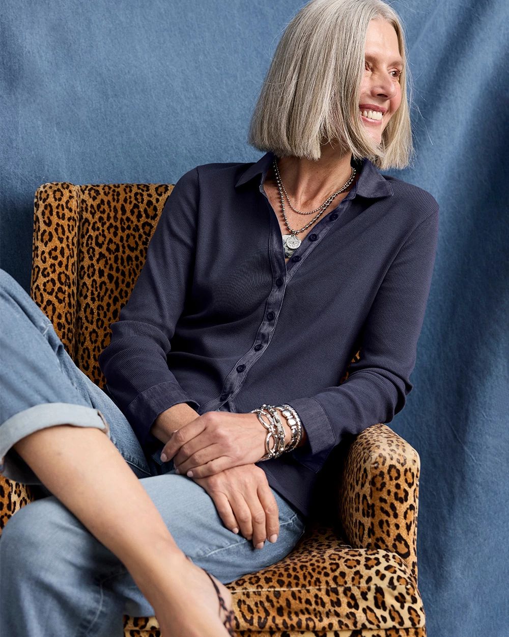 Collared Rib Mix Henley