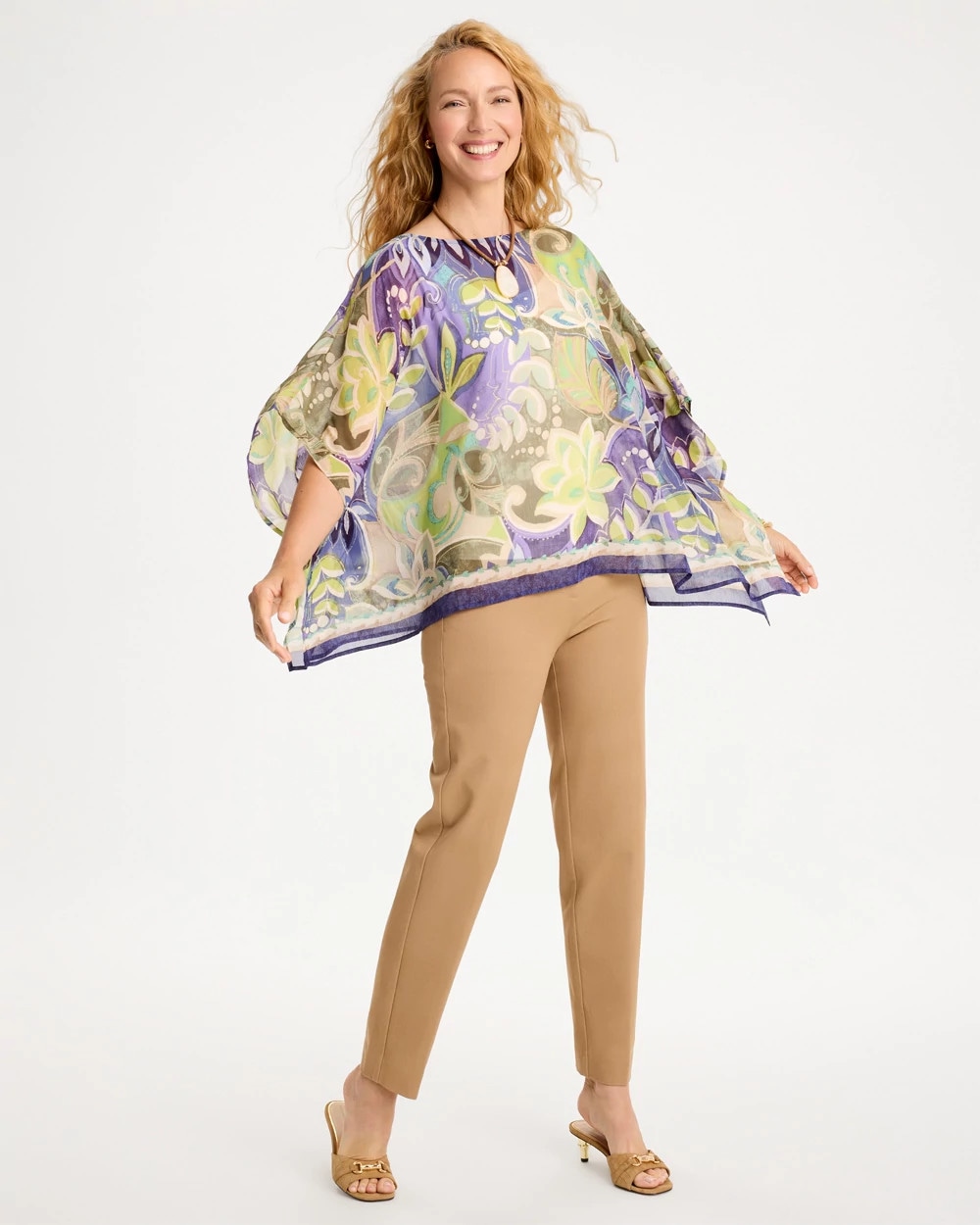 Woven Printed Poncho