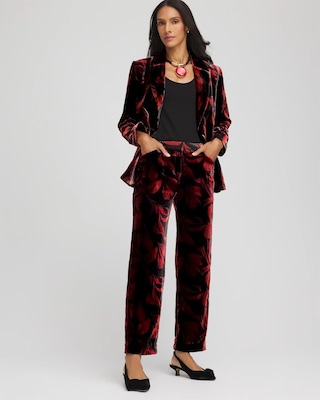 Velvet Rose Slim Ankle Pants click to view larger image.