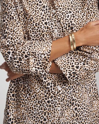 No Iron™ Leopard Print Shirt click to view larger image.