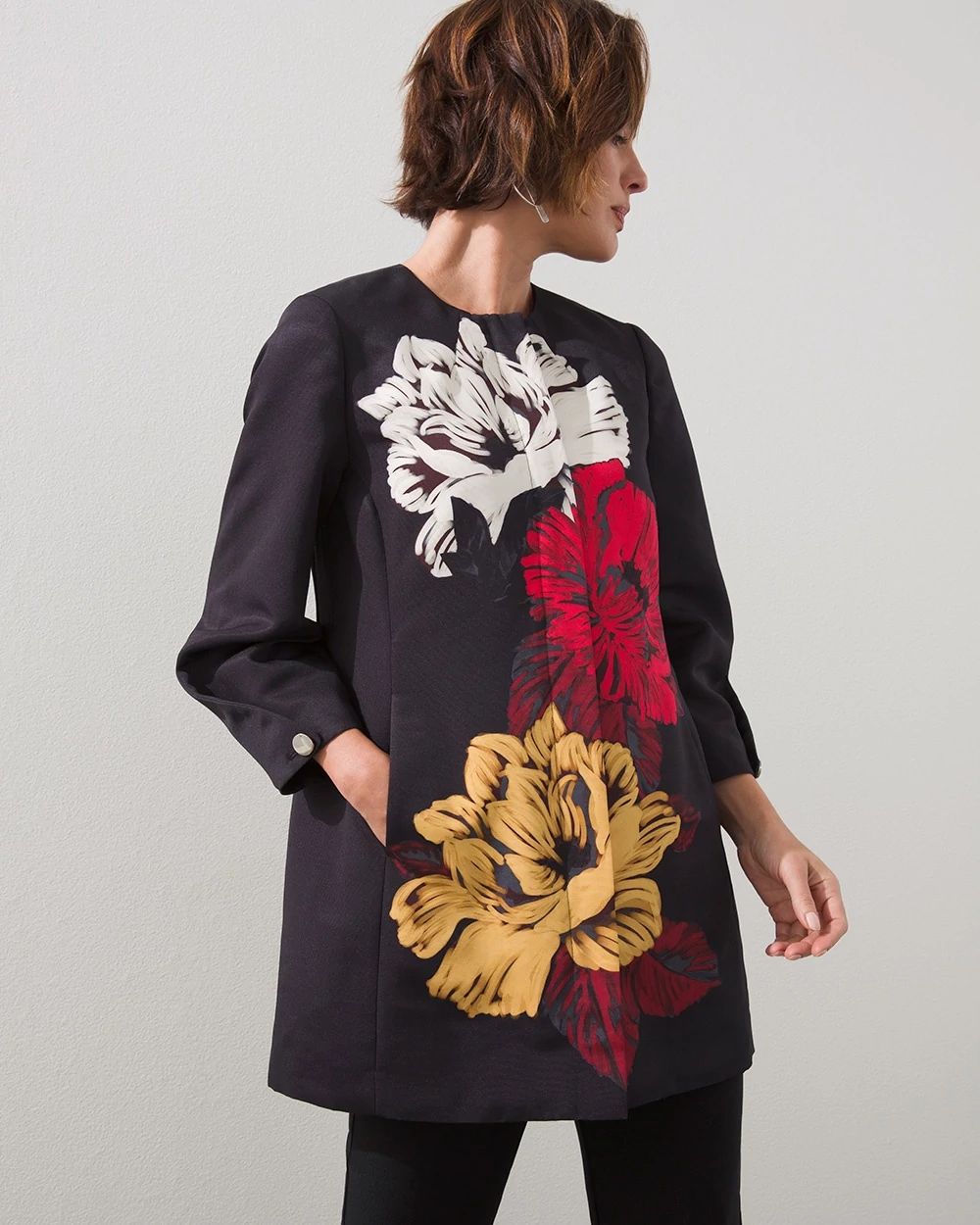 Floral Faille Topper