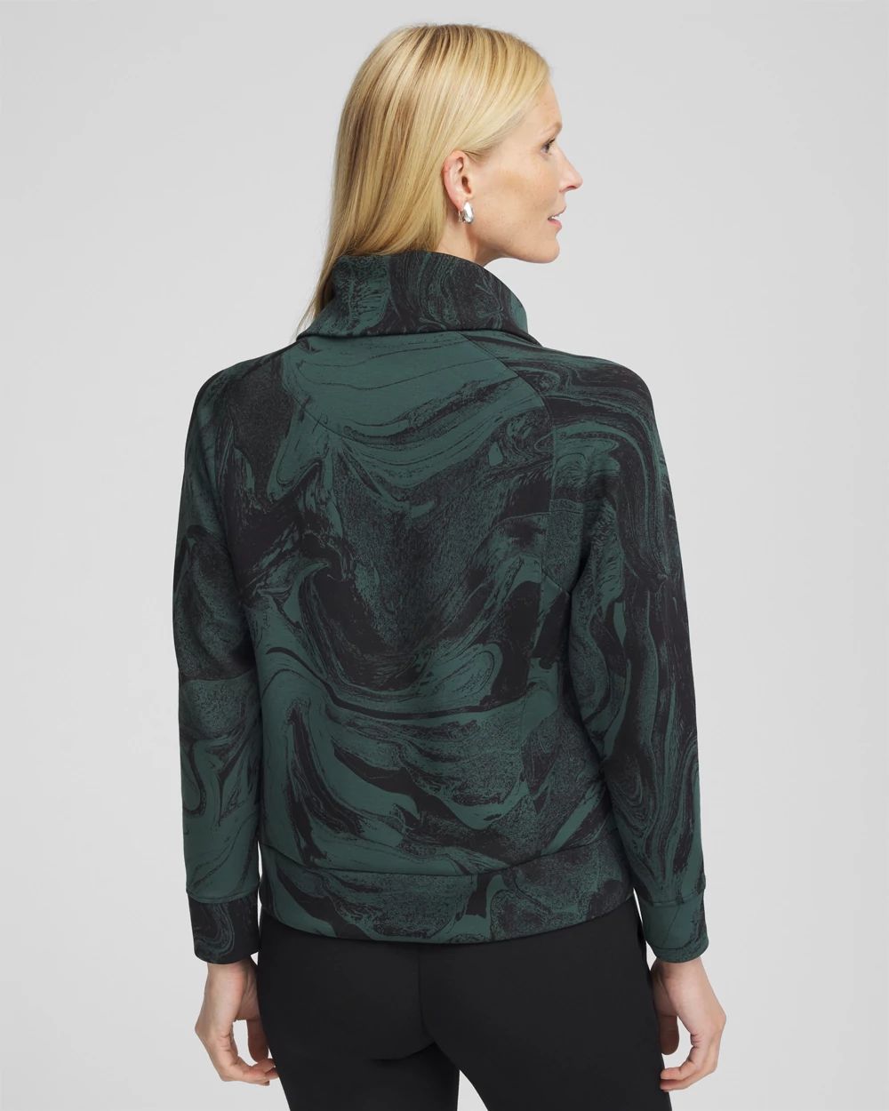 Zenergy® Marble Scuba Zipper Sweatshirt