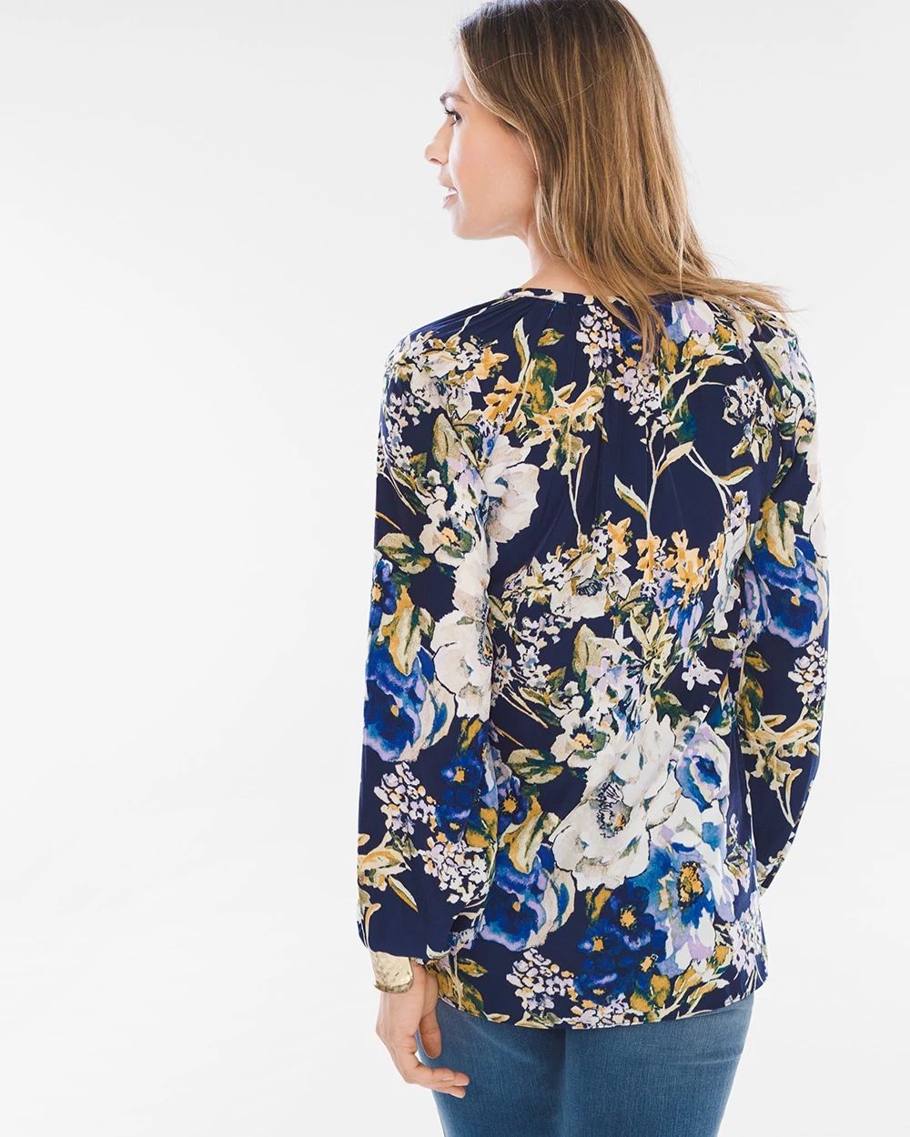 Primavera Floral Peasant Top