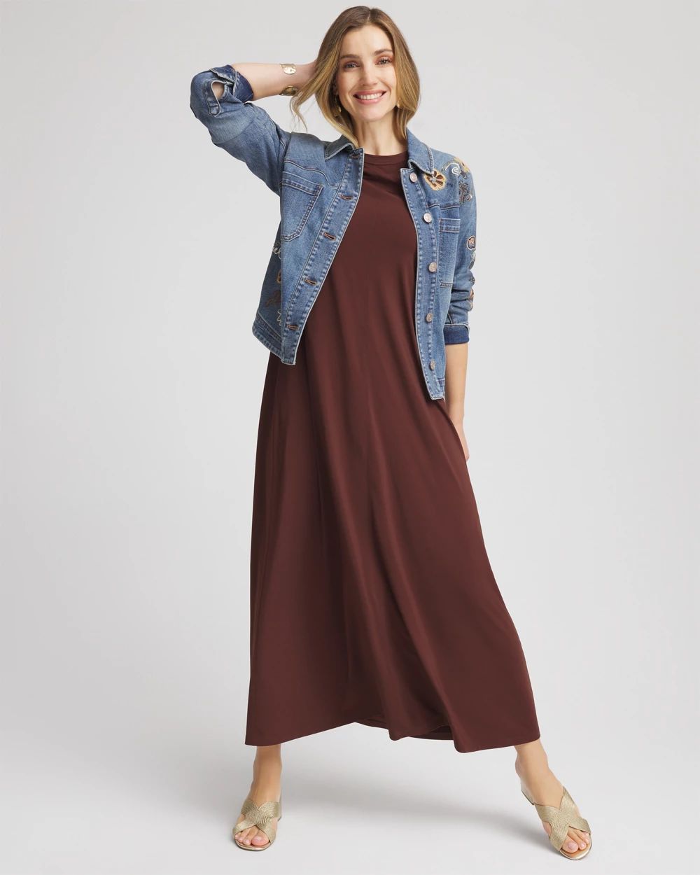 Stretch-Jersey Maxi Dress