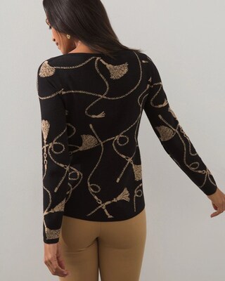 Status Print Bateau-Neck Sweater