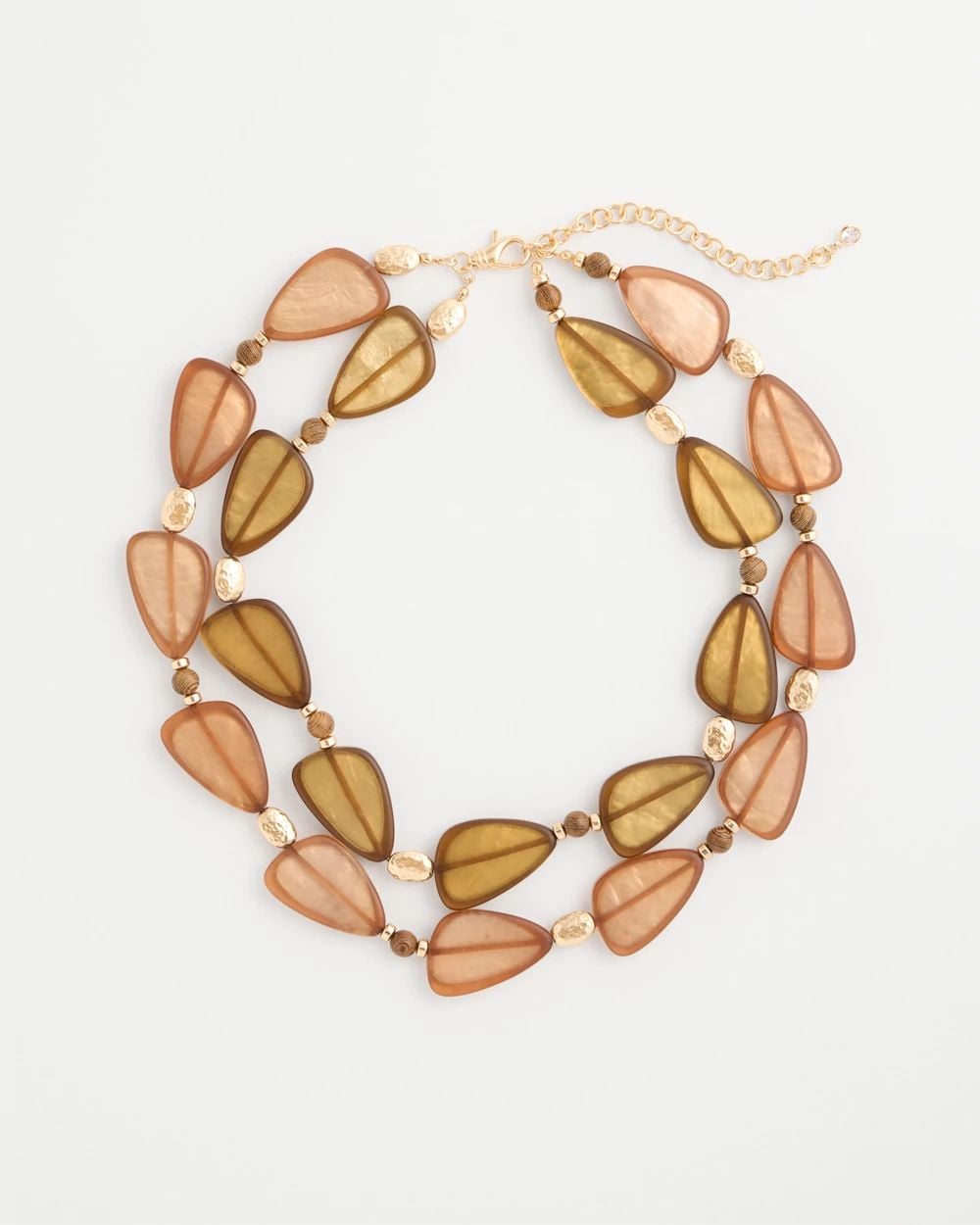 Neutral Double Strand Geo Necklace